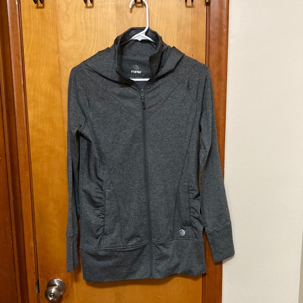 MPG gray Hooded Zip Up Women Medium